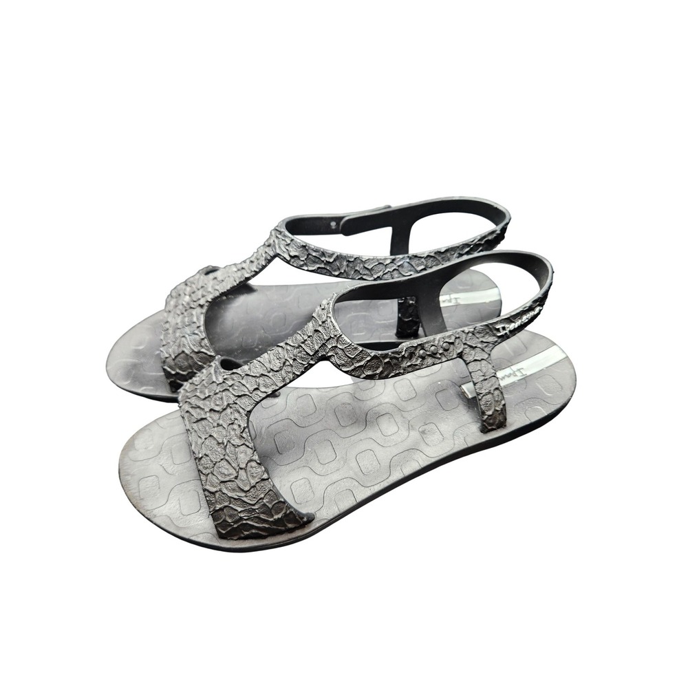 Ipanema Sandals Shoes Womens Size 8 Black Strappy Made‎ in Brazil